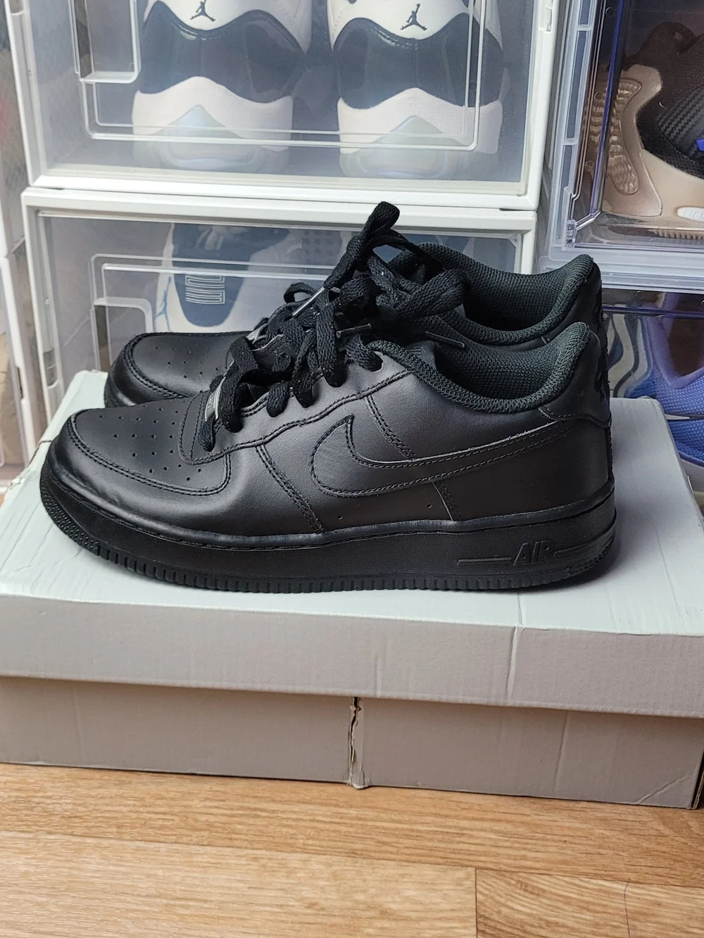 Big Kid's Nike Air Force 1 LE Black/Black (GS) (DH2920 001) - 5.5y